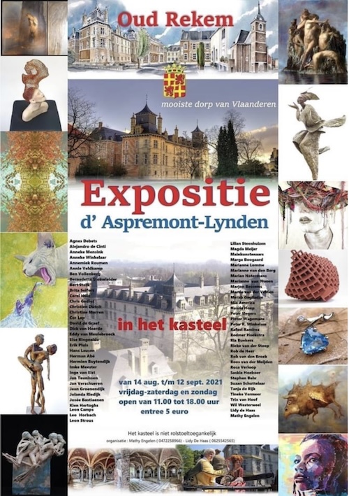 Expositie in Chateau d'Aspremont-Lynden in Oud Rekem, Belgie